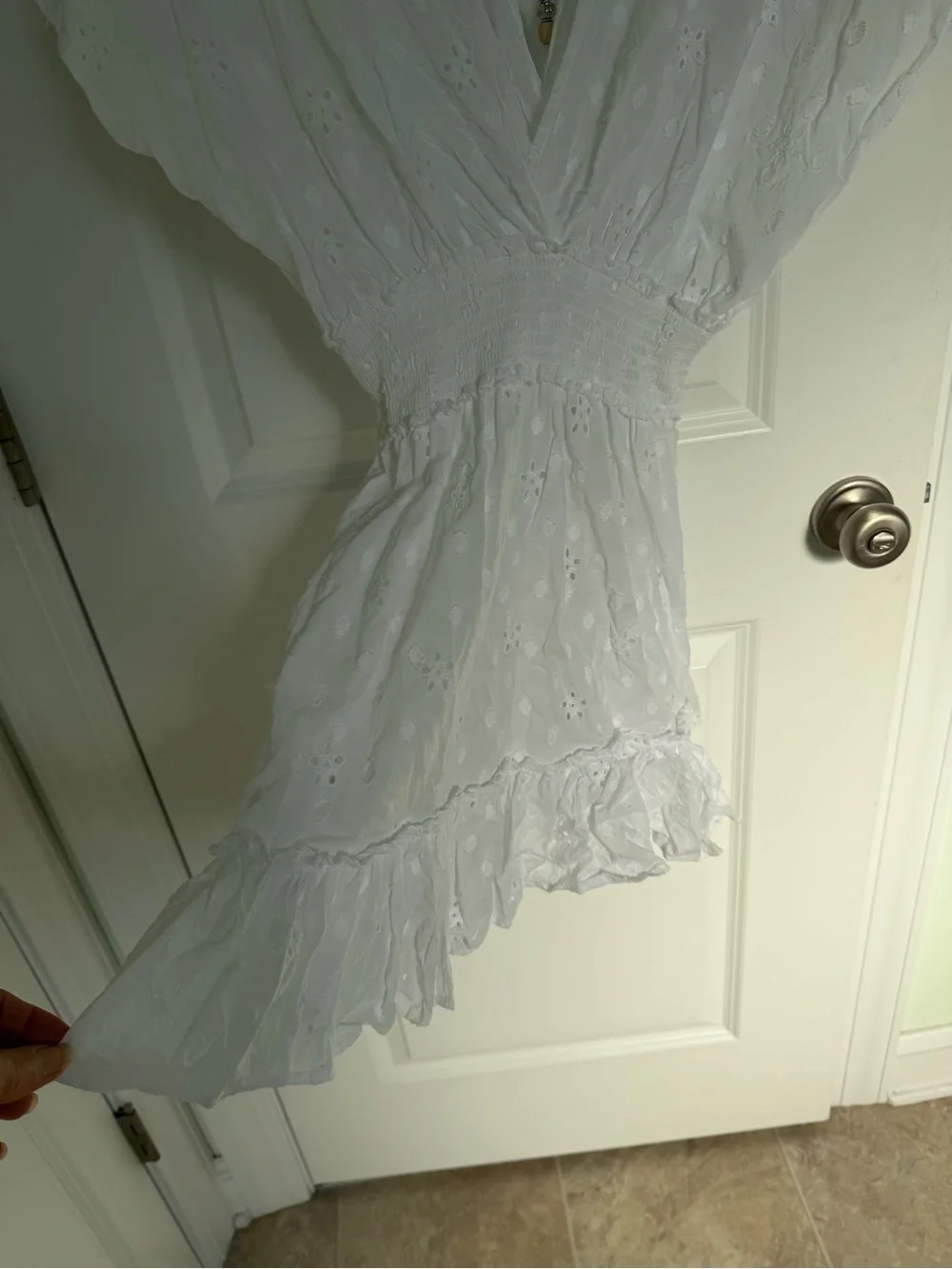 White V Summer Dress beach cover up